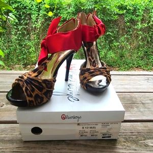 Leopard Bow Heels